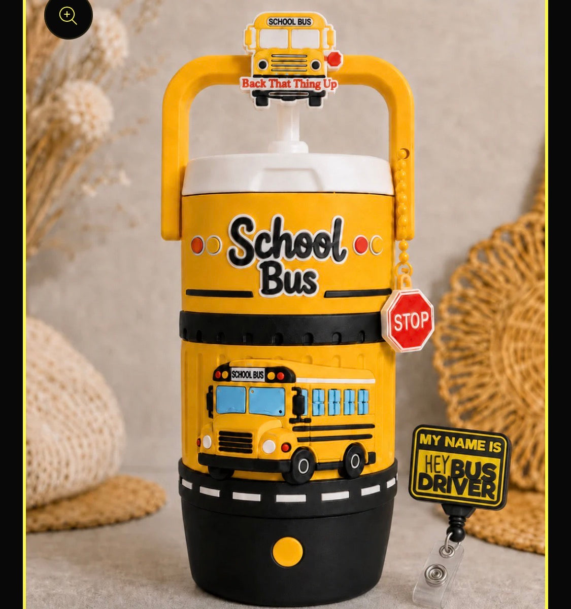 School Bus w/ straw topper
