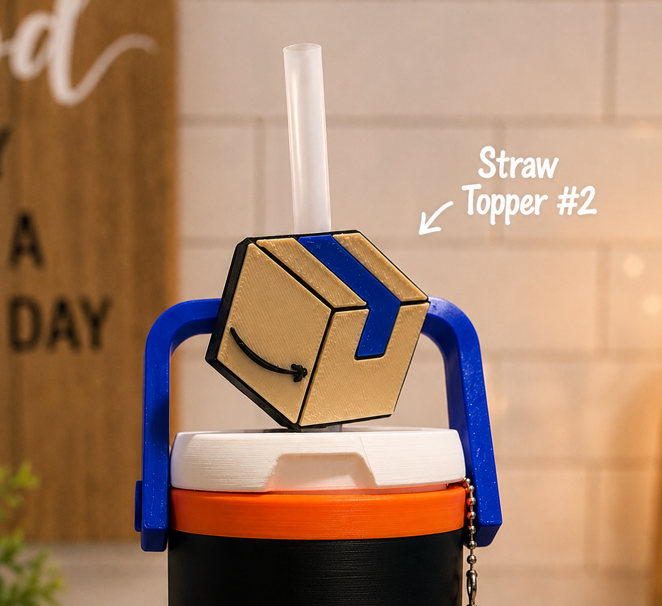 Prime cooler set with straw topper and keychain