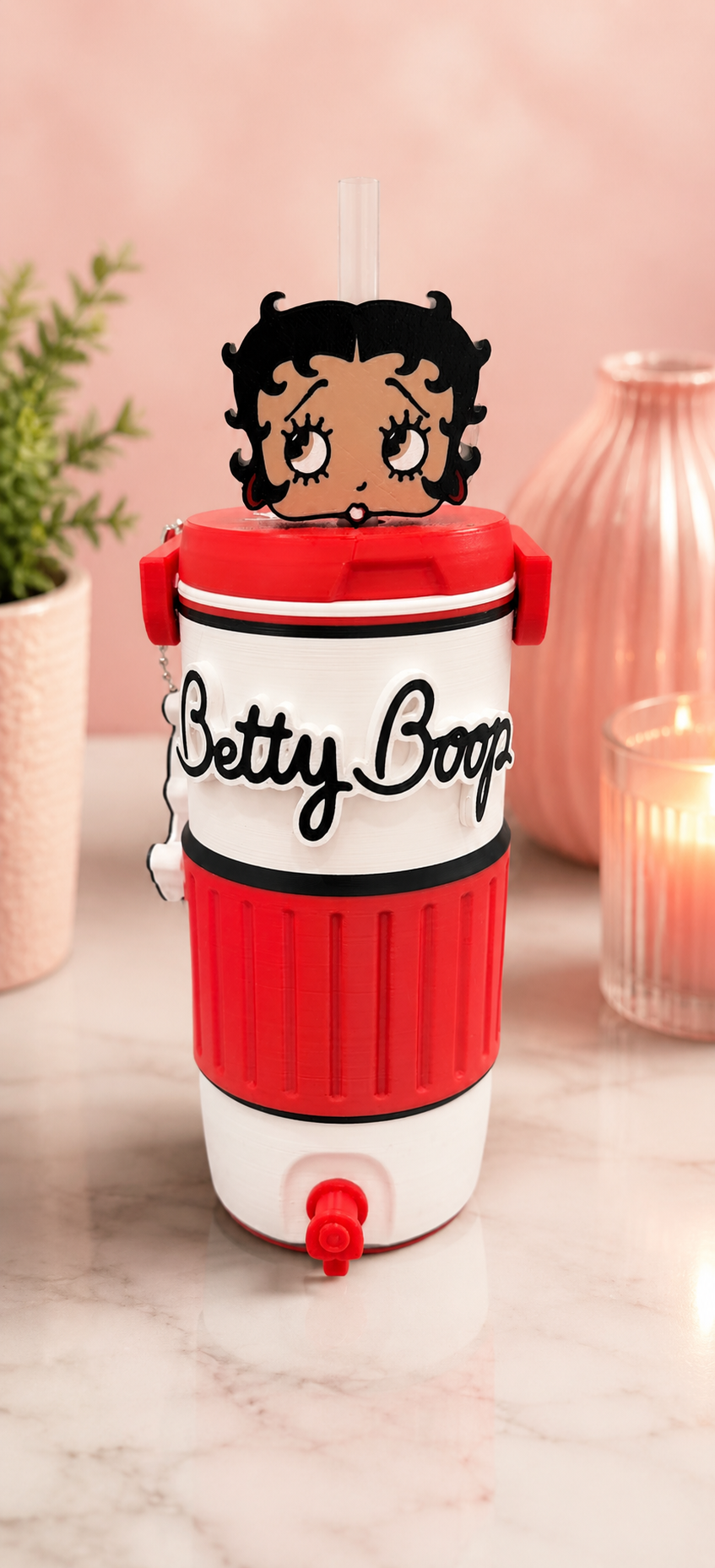 Boop Can holder with can opener keychain